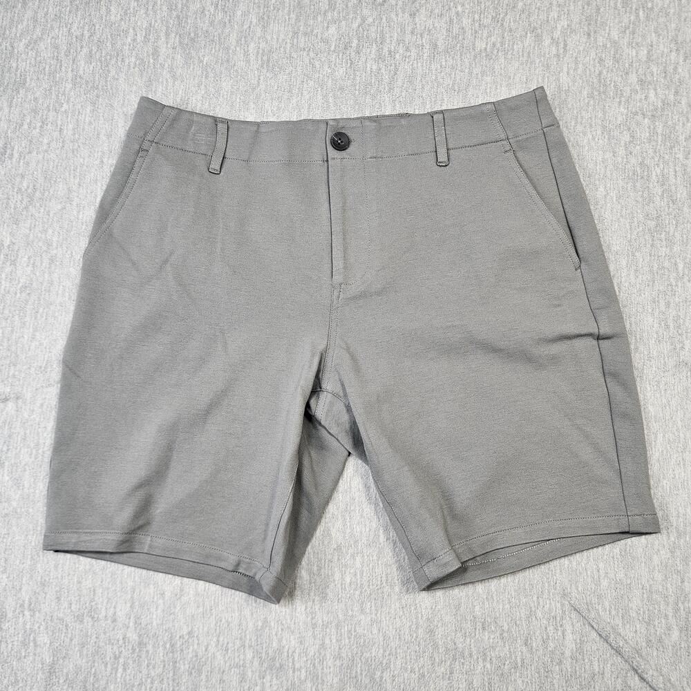Paige Shorts Mens 33 Gray Rickson Chino Stretch Rayon Blend